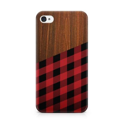 Skal till Apple iPhone 4S - Wooden Lumberjack B
