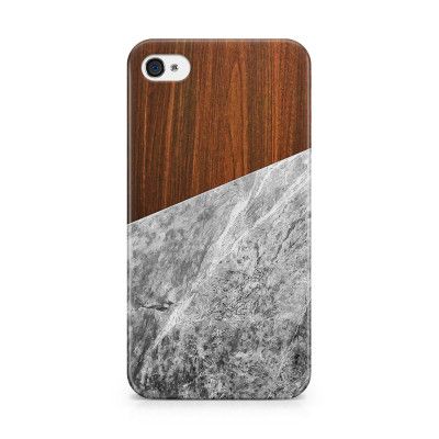 Skal till Apple iPhone 4S - Wooden Marble B