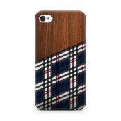 Skal till Apple iPhone 4S - Wooden Scottish Tartan B