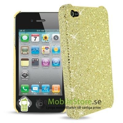 Sparkle Baksideskal till Apple iPhone 4S/4 (Gul)