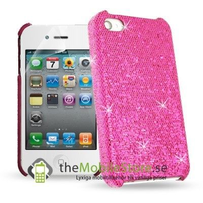 Sparkle Baksideskal till Apple iPhone 4S/4 (Magenta)