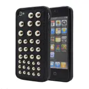 Studded leather pattern FlexiSkal till Apple iPhone 4S/4 (Dots)
