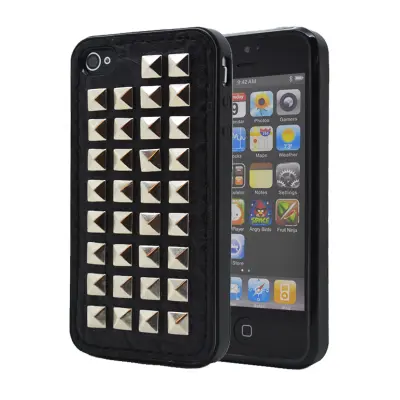 Studded Leather Pattern Flexiskal till Apple iPhone 4S