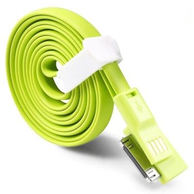 TakeFans trasselfri USB laddningskabel till iPhone 4/4S (Grön)