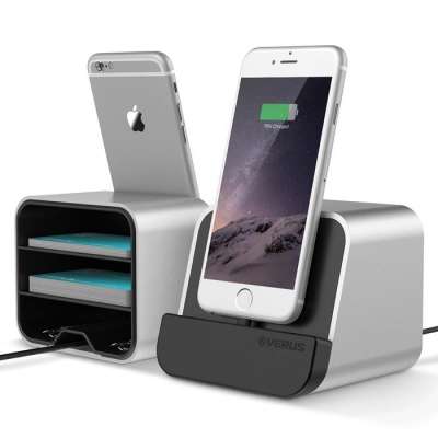 Verus i-Depot Universal laddningsdocka för Apple - Android smartphones - Silver