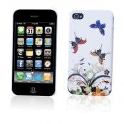 White Butterflies Baksideskal till iPhone 4S/4