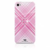 WHITE DIAMONDS Grid Pink iPhone 4/4S inkl Crystal Pin 3,5mm