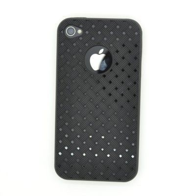 Woven flexicase skal till iPhone 4S/4 (Svart)