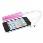 AA Life-Line 2200 iPhone 5/iPhone 4/MicroUSB Nödladdare - Rosa