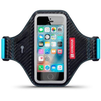 Shocksock Eziflex Sportsarmband till iPhone SE/5S/5 (Svart)