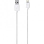 Belkin USB-Lightning synk/laddkabel. iPhone 5, iPad 4:e gen, 1,2m, vit