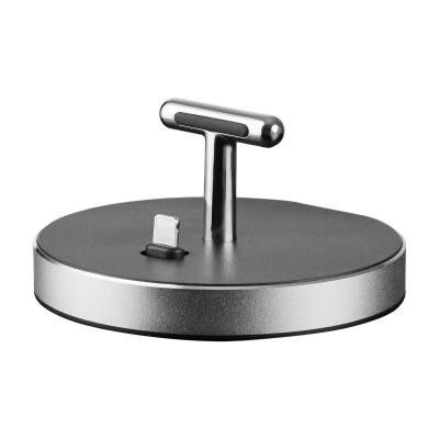 Champion Laddningsdocka Lightning för iPhone - Silver/Svart