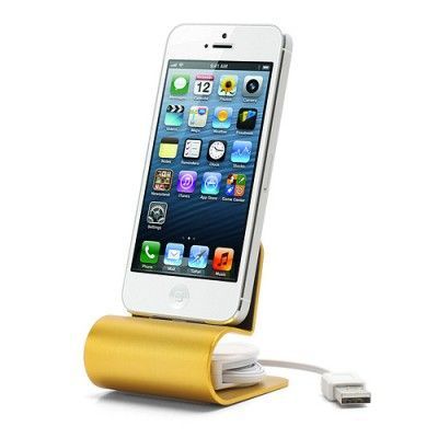 Dockningsstation till iPhone 5/5s/5c (Guld)