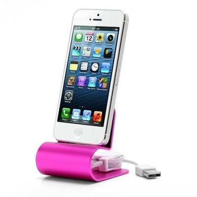 Dockningsstation till iPhone 5/5s/5c (Magenta)