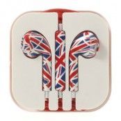 Earpods med volymkontroll & Mic till iPhone 5/5s (Union Jack)