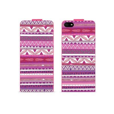 Flipfodral till iPhone 5/5S - Rosa Aztec
