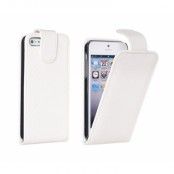 Carbon Fiber Pattern Flip mobilväska till Apple iPhone 5/5S/SE (Vit)