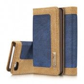 Caseme Canvas Plånboksfodral till iPhone 5/5S/SE - Blå