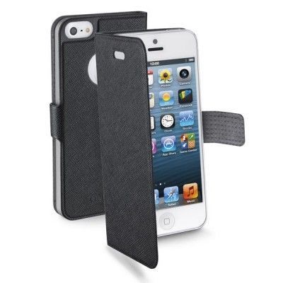 CellularLine Book slim konstläderfodral för iPhone 5S/5 - Svart