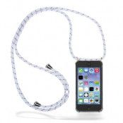 CoveredGear Necklace Case iPhone 5 - White Stripes Cord