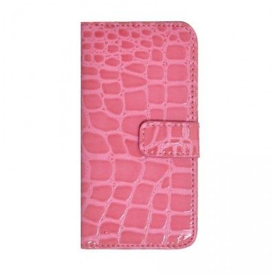 Croco plånboksfodral till iPhone 5S/5 - Rosa