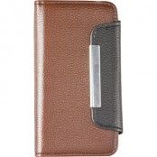 Deltaco plånboksfodral av äkta läder för iPhone 5 - Brun/Svart