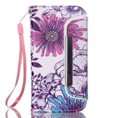 Detachable 2 in 1 Plånboksfodral till Apple iPhone 5 /5S - Blommor