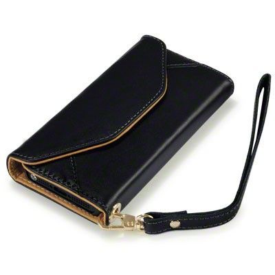 Exklusiv Plånboksfodral till iPhone 5S/5 - Svart/Brun