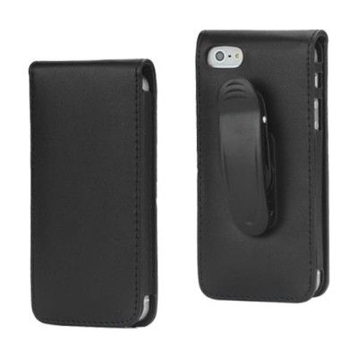 Flip bältesväska till iPhone 5S/5 (Svart)