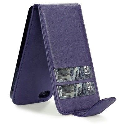 Flip mobilväska till Apple iPhone 5/5S/SE med plats för 2st kort (Lila)