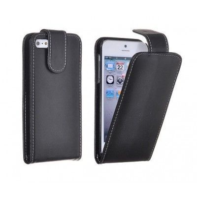 Flip mobilväska till Apple iPhone 5/5S/SE (Svart)