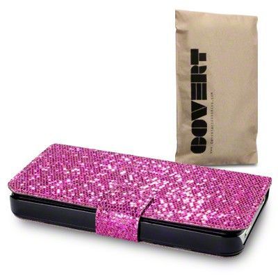 Glitter Book mobilväska till Apple iPhone 5S/5 (Rosa)