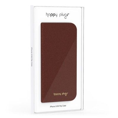 Happy Plugs iPhone 5/5S Flip Case - Brun