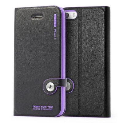 Hello Deere Buttony Plånboksfodral till Apple iPhone 5/5S/SE - Lila