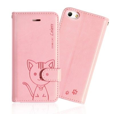 Leiers Domi Cat Plånboksfodral till iPhone 5/5S - Rosa