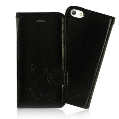 Leiers Domi Cat Plånboksfodral till iPhone 5/5S - Svart