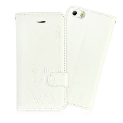 Leiers Domi Cat Plånboksfodral till iPhone 5/5S - Vit