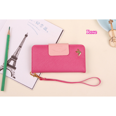 Metallic Bird Plånboksfodral till iPhone 5S/5 - Hot Pink
