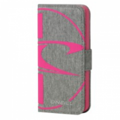 O'Neill plånboksfodral till iPhone 5/5S - Grå/Rosa