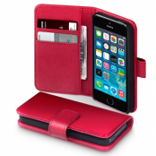 Plånboksfodral av äkta läder till Apple iPhone 5 - Svart
