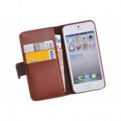 Plånboksfodral till Apple iPhone 5/5S/SE DuoCroco - Brun