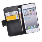 Plånboksfodral till Apple iPhone 5/5S/SE DuoCroco - Svart