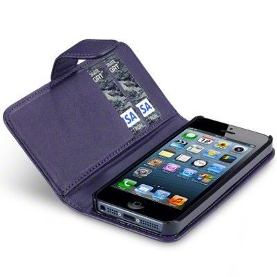 Plånboksfodral till iPhone 5S/5 (Lila)