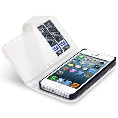 Plånboksfodral till iPhone 5S/5 (Vit)