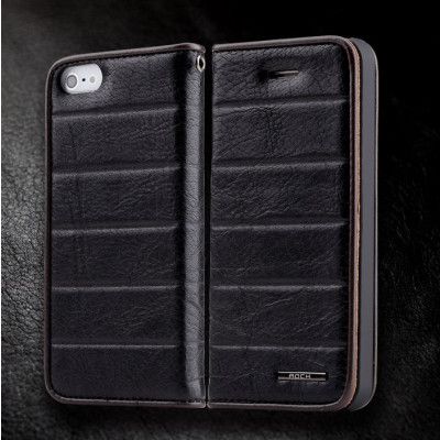 Rock Elite Series Flip väska till Apple iPhone 5/5S/SE (Svart)