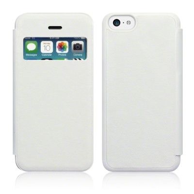 Slim Fit Caller ID Fodral till Apple iPhone 5 - Vit