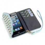 Studded Rock Chic Plånboksfodral till Apple iPhone 5S/5 (Blå)