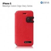 Zenus plånboksfodral till iPhone 5S/5 (Wine Red)