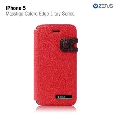 Zenus plånboksfodral till iPhone 5S/5 (Wine Red)