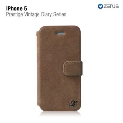Zenus prestige exklusiv väska till iPhone 5S/5 (Brun)